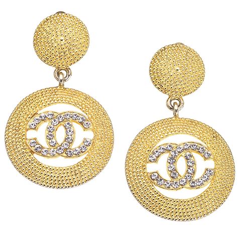 chanel dangling earrings|vintage Chanel dangle earrings.